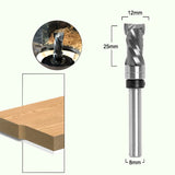 Bearing Ultra-Perfomance Bit Top Beari Spiral Router Bit 12mm End Mill 8mm Shank 25mm Length CNC Router Bit Woodworking Tool