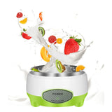 Compact Stainless Steel Yogurt Maker Machine Green 15W Easy to Use DIY Kitchen Appliance for Homemade Yogurt