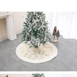 122cm flower branch pattern hot gold plush Christmas tree skirt Christmas party decoration supplies