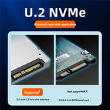 MAIWO USB3.2 10Gbps U.2 SSD Enclosure For 2.5" Inch U.2 External Hard Drive Case Type C To U.2(SFF-8639) Pcie Adapter US Plug
