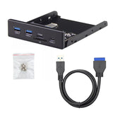 USB 3.0 Micro SD/TF Flash 3.5 Internal Card Reader USB-C Type-C Front Panel Dual USB 3.0 Port Floppy Hub For 3.5" Open Bay Space