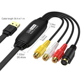 USB Video Capture Card VHS VCR TV DVD VHS To Digital Converter USB To AV Video Capture Adapter for /PC