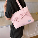 New 14inch Laptop Shoulder Bag Bowknot Large Capacity Tablet Sleeve Case Multifunctional Shockproof Laptop Handbag Travel