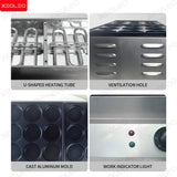 XEOLEO Electric Egg Burger Machine 2500W +2500W Pancake Maker Machine Poffertjes Machine Tartlet Waffle Machine