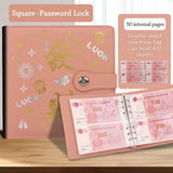 Get Rich Overnight 100 Envelopes Money Saving Challenge PU Save Money Money Collection Book Reusable Waterproof