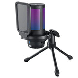 Noise Reduction Condenser Microphone With Tripod Bracket Gaming Streaming Microphone Shock Mount For PC Computer L