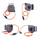6mm Automatic Retractable Hose Reel, 6 Meters Storage Length, 5-8kg Working Pressure, 185x185x70mm Size, Polypropylene Metal PU