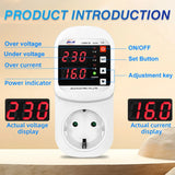 Automatic Voltage and Current Protector Socket LED Display Multifunctional Refrigerator Protecting Socket with Automatic Reset