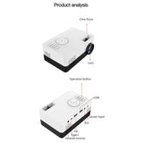 (BAAY) J15 Pro Led Mini Projector for Home Theater 480x360 Pixels 1080P Supported USB Audio Video Mini Beamer-EU Plug