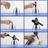 1L Soda Water Siphon Portable Soda Maker Seltzer Water Maker Seltzer Siphon Bottle Kit Soda Siphon for Home Bar