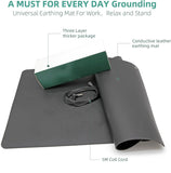 Grounding Mat Earth with 16ft Cord for Indoor Use Desk Bed Sleep Mat Stress Relief Fatigue Reduction Better Sleep Home Office