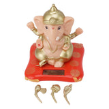 Solar Powered Ganesha Ornament Decoration Ornaments for Home Garden Car Dashboard