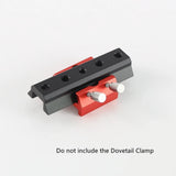 Angeleyes 90mm Dovetail Plate with 1/4 thread/M8 Thread/7mm Hole for Astro Telescope Finder/Guide Scope Black/Red for Choice