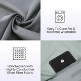 Grounding Sheet for Better Sleep - Cotton and Silver Conductive Fitted Sheet with Grounding Cord, Machine Washable for Twin