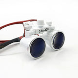Professional 3.5x420mm Lab Medical Binocular Loupes with LED Head Light Lamp