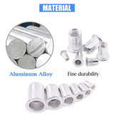 100Pcs Aluminum Alloy M3/M4/M5/M6/M8/M10 Flat Head Metric Threaded Rivetnut Insert Nutsert Rivet Nut Assortment Kit