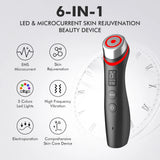 P Age Boosters Pro R 6 in1 Handheld Facials RF EMS Machine Personals Care Face Massage Electric LED Beauty Device