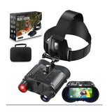 NV8160 Head Mounted Night Vision Goggles Binocular With Helmet 400 Meters Range, Built-in Rechargeable Battery for Hunting