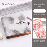 With Password Lock 200 Envelopes Money Saving Challeng PU Large Capacity Savings Binder Save Money Portable