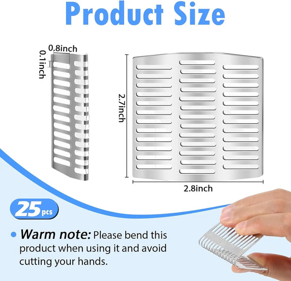 25Pcs Stainless Steel Weep Hole Covers 2.75