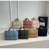 Fashion 16 Inch Laptop Handbag Puffy Shockproof Pillow Laptop Sleeve Lightweight Quilted Puffer Tablet Pouch Office School