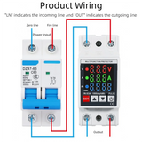 High Quality 63A Din Rail 3-In-1 Display Timer Relay Voltage Power Meter Over Voltage And Under Voltage Protector