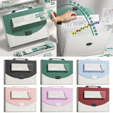 Durable Waterproof PP Expanding File Bag 13 Layers Large Capacity Document Bag With Pencil Case A4 File Folder Students