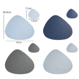 Placemat Table Mat  PU Leather Waterproof Heat Insulation Non-Slip Placemat Soft  Washable Bowl Coaster