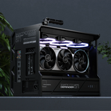Open-frame PC MATX Case Chassis, All-aluminum CNC Machined Modular Water-cooled MATX Gaming Case. Motherboard Support: MATX Only