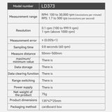 LODESTAR LD373 Digital Laser Tachometer Handheld Non-Contact Tachometer RPM Range 100-30000RPM Tachometer Odometer 2026 New