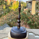 Multi-functional Rotating Yarn Spool Micro Crochet Tool with African Blackwood Shaft for Crafting
