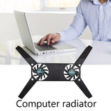 USB Laptop Cooling Pad Bottom Anti-slip Portable Laptop Radiator Cooling Base Save Space USB Power Supply for Universal Computer