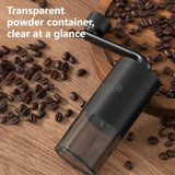 Manual Medicine Grinder Portable Crusher Mini Grinder with Adjustable Fineness and Transparent Container for Beans and Pills