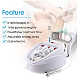 5 in 1 ultrasonic skin scrubber diamond microdermabrasion with ultrasound probe beauty equipment