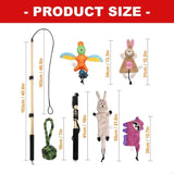 New 7lots Regulable Aluminum Dog Training Poles with Squeaky Attachments for Small Media Large Dogs