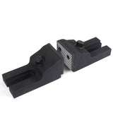 Angled pressure design, hardened steel split heavy duty vise