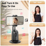 AI Smart Gimbal 360° Auto Follow-Up Face Tracking Gimbal All-in-one Phone Holder For smartphone video Live Stabilizer Tripod