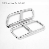 Rear Dual Exhaust Muffler Pipe Cover Trim Tail Throat Frame In Stainless Steel For Mercedes Benz GLK X204 CLS W218 2012-17