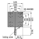 Model LZ125-2 - Z-axis manual lifting platform - double guide rail precision adjustment platform