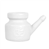350Ml Ceramic Neti Pot Nose Cleaning Pot Durable Leakproof Spout Pot for Nasal Rinsing Nose Washing Men Women, White