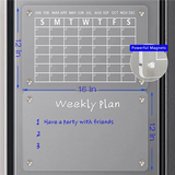 2 Pcs Acrylic Magnetic Dry Erase Board Planner Board For Refrigerator (16Inx12in)