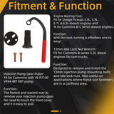 Engine Barring Tool For Cummins B, C Series-Dodge Ram VE P7100 Compatible 13Mm Injection Pump Gear Puller Idle Lock Nut Wrench