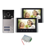 4 wire 7 inch Apartment Building Video Intercom Video Door Bell Camera with 2/3/4 Buttons for Family HD Video Door Phone System