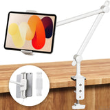 Aluminum Tablet Stand Holder Clamp Mount with 360° Adjustable Long Arm, Tablet Holder for 4"-13" IPhone, IPad , Kindle, Switch
