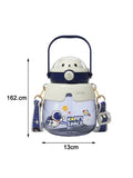 1PC Cartoon High Appearance Level Large Capacity Cute Straw Cup 860ML Temperature Resistance In Hand To Lift Water