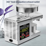 Intelligent Commercial Oil Press Machine Stainless Steel Cold Hot Dual Mode for Peanut Sesame Almond 8-16LB/H High Oil Yield