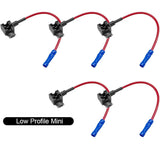 5pcs 12V Standard/Mini/Low Profile Mini Add-a-Circuit Fuse Tap Adapter, Blade Fuses Holder Plug Socket for Cars, Trucks, Boats