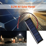 4V 0.2W Epoxy Solar Panel 8 Solar Cells 2 Wires 75x25mm for DIY Solar Projects