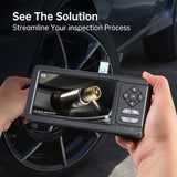 ES03 5" IPS Dual Lens Endoscope Camera Lights 1080P Photo Video Inspection Borescope IP67 Waterproof 16.5FT Industrial