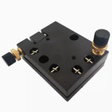 Pitch and rotation adjustment for optical applications, manual dual-axis precise tilt phase